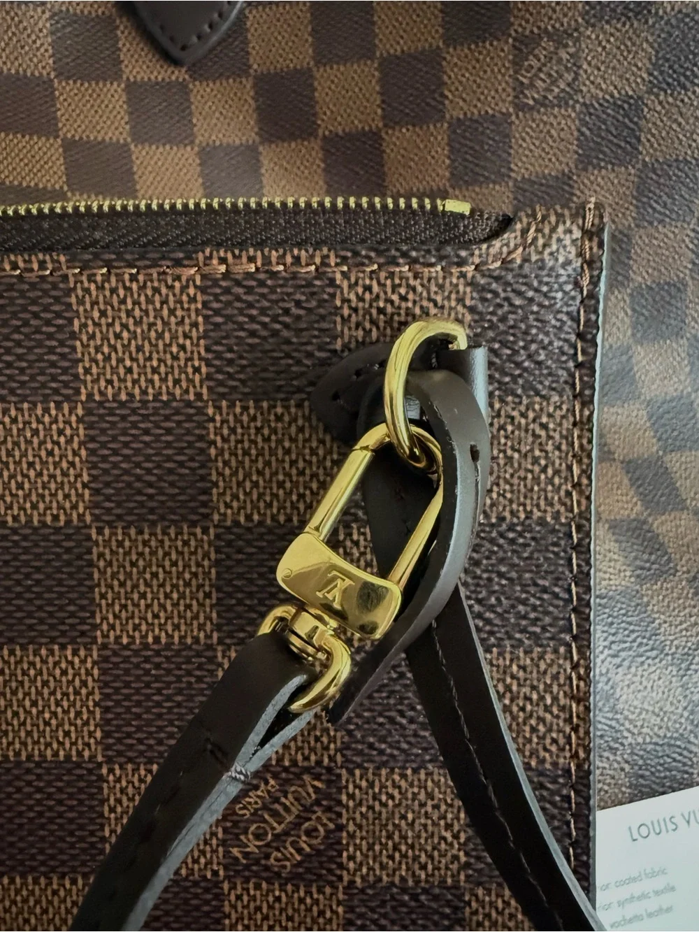 Louis Vuitton Damier Ebene Neverfull Pochette